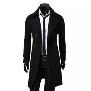 남성용 롱 트렌치 코트, 슬림핏 단색 코트, 더블 브레스트 재킷 M-4Xl, 패션 브랜드, 가을, 고품질