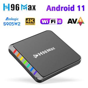 스마트 TV 박스 셋톱 박스 미디어 플레이어 TV 박스, 안드로이드 11, S905W2, 4GB, 32GB, 64GB, AV1 쿼드 코어, WIFI6, 4K, H96 Max W2