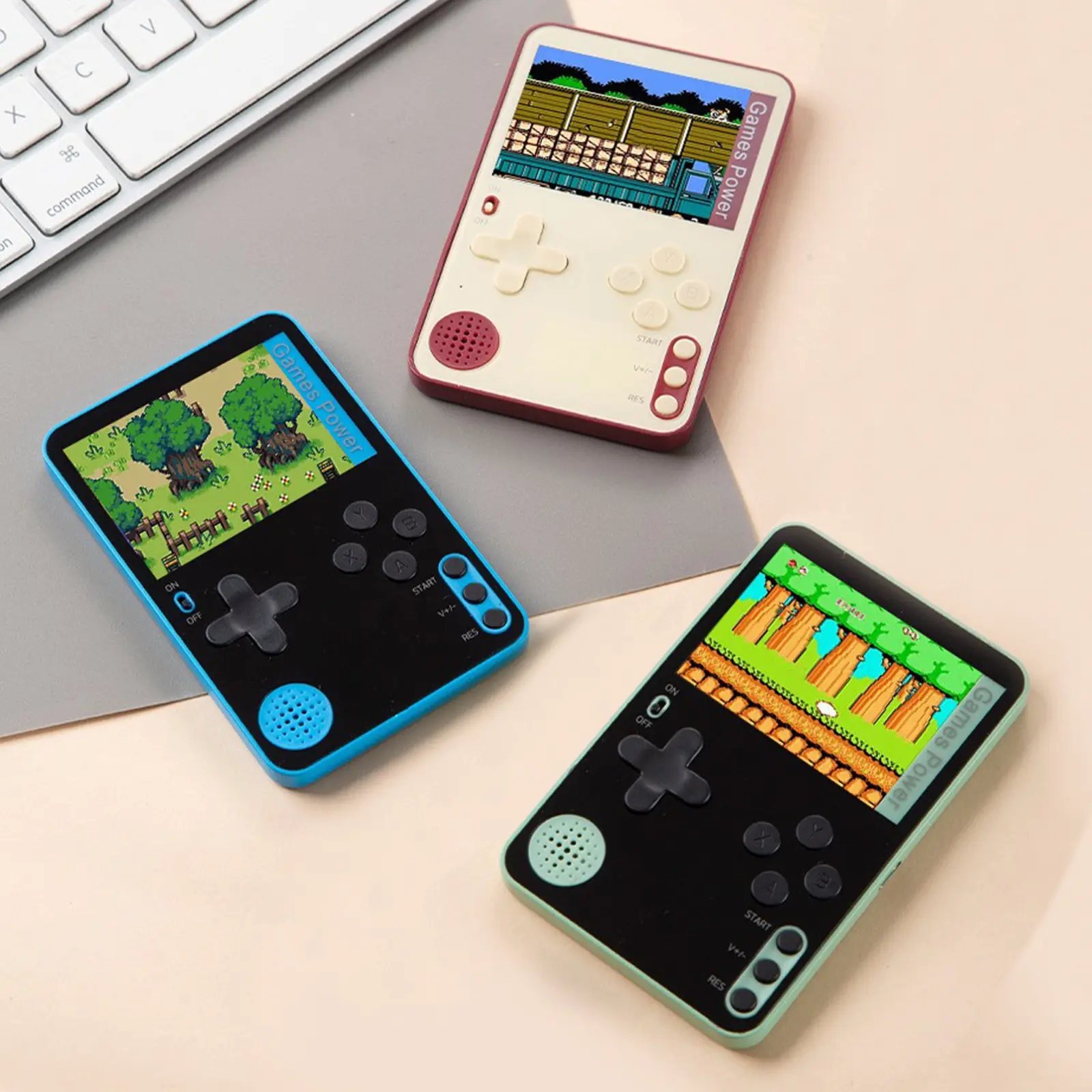 얇은 휴대용 게임 콘솔, 2.4 인치 스크린, 휴대용 마그네틱 전화 케이스, 어린이 레트로 클래식 게임 장난감, 어린이 크리스마스 선물, K10