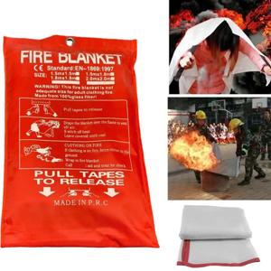 가정용 비상 화재 담요, 유리 섬유 방염 천, 화재 진압 소화기, 탈출 안전 커버, 1.0m × 1.0m