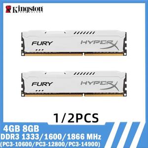 HyperX Fury Memoria 데스크탑 RAM 키트, DDR3 RAM, 8GB, 2x4GB, 16GB, 2x8GB, 1866MHz 1333, 1600MHz DIMM 메모리, 240 핀, 1.5V PC3-14900 12800
