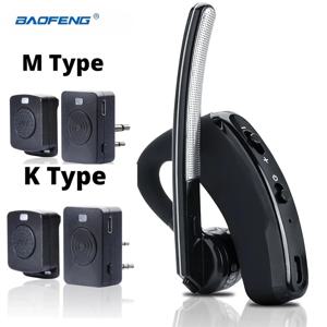 BaoFeng 워키토키 무선 헤드셋 블루투스 PTT 이어폰, 마이크 M/K 포트 포함, UV-82 UV-5R BF-888S 켄우드 모토 햄 스테이션용