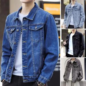 남성용 멀티 포켓 데님 재킷, 레트로 홉 스타일, 싱글 브레스트 디자인의 스트리트웨어 코트, 플러스 사이즈 핏