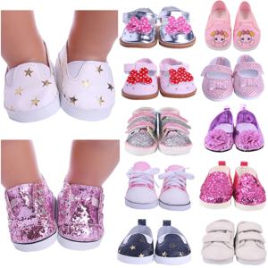 인형 신발 의류 수제 부츠, 7cm 신발, 18 인치 미국 및 43cm 아기 신생아 인형 액세서리, 세대 소녀 장난감 DIY