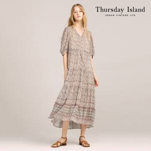 [Thursday Island] 레이스업 보더 원피스(T224MOP304W)