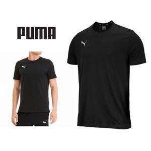 푸마 반팔티 세일 할인 기본티셔츠 남성 블랙 심플 로고 면 남녀공용 반팔 운동복 단체티 티셔츠