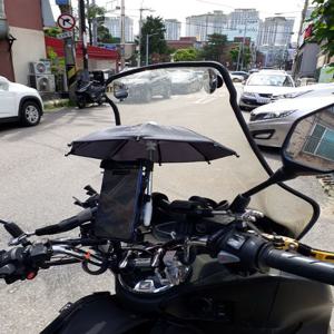 오토바이 우산 거치대     스마트폰 휴대폰 핸드폰 햇빛가리개 우비 간지미니 양산 우산