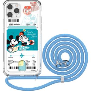 아이컬러즈 디즈니 트래블 투명방탄 카드 목걸이 휴대폰 케이스