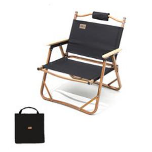 탄씨엔쯔 커밋 알루미늄 프레임 폴딩 캠핑 의자, 1개, 블랙 M