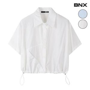 카라넥 버튼업 스트링 여성 반팔 셔츠 (BW1BL018L0)