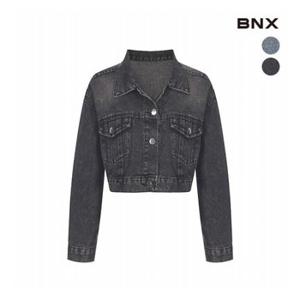 [BNX] 여성 워싱 데님 크롭 자켓