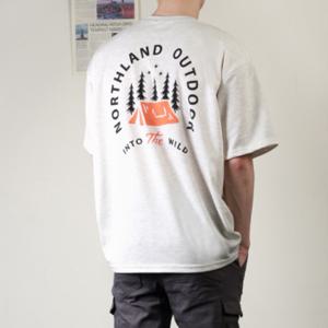 프랭키뉴욕 남자 반팔 티 오버핏 티셔츠 면 남성 박스티 텐트 여름 커플티 시밀러룩 백프린팅_SS