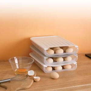 적층형 계란 보관함 자동슬라이딩 계란케이스 화이트