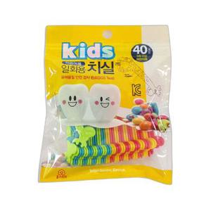 치간 휴대용 칫솔 케어 어린이 치실 (40개입)