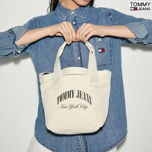 [타미진]여성 TOMMY 프린팅 미니 토트백