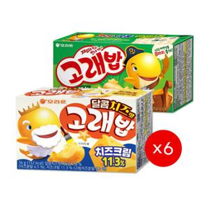 [오리온] 달콤치즈맛 고래밥(34g)x6+고래밥 볶음(46g)x6