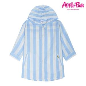 [애플핑크] 오버핏 STRIPE 7부 후드셔츠 (APK1Q301GS)
