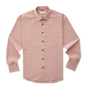 [by STCO] 남성 핑크 폴리스판 세미오버핏 긴팔 셔츠