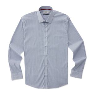 STCO 남성 네이비 슬림핏 미니체크 셔츠