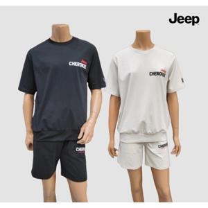 지프 [Jeep] 2024 (공용) 162962 시보리 반팔 티셔츠 트레이닝팬츠 셋업
