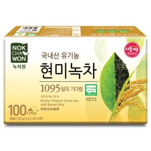 [녹차원] 유기농 현미녹차 100티백(유기농 100%)