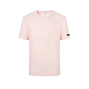 헤지스 골프 Online Limited핑크 변형 스플릿넥 반팔 티셔츠 HUTS3B931P1