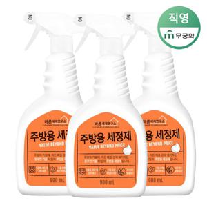 바른세제연구소 주방용 세정제 900ml x 3개