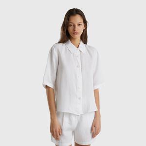 [베네통] Basic linen shirt_5BML5QB75WH2