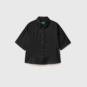 [베네통] Basic linen shirt_5BML5QB75BK2