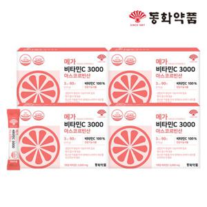 동화약품 메가 비타민C 3000 mg 아스코르빈산 4박스 (360포)