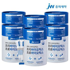 JW중외제약 코어 프리바이오틱스 프로바이오틱스 유산균 6통