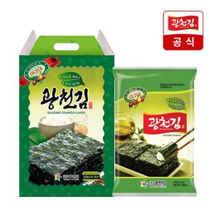 [5+1]광천김 올리브 녹차 전장김 10봉 선물세트