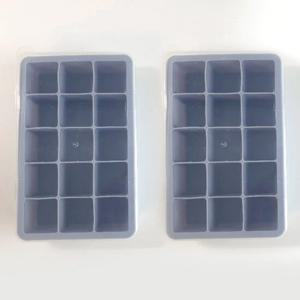 [체험특가] 키친구 실리콘 사각모양 큐브 각얼음틀 15구 2P 블루