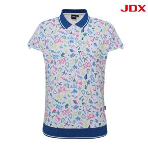 [JDX 신상] 여성 키치 블루종 티셔츠 (화이트)