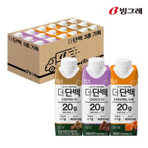 빙그레 더단백 드링크 프로틴음료 250ml 3종 초코 카라멜 커피