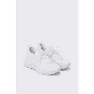 [슈콤마보니] SUECOMMA BONNIE DG4DS24003WHT Leather patch knit sneakers(white)