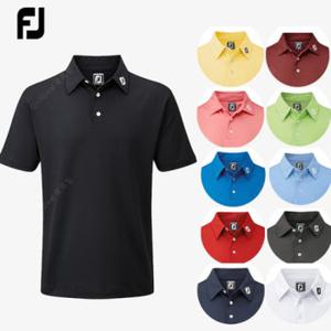 풋조이 골프웨어 솔리드 피케 골프 셔츠 블랙(BK) 남성 티셔츠 폴로