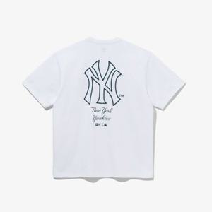 [뉴에라] MLB 뉴욕 양키스 레터링 티셔츠 화이트_14179159