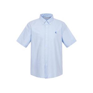 [빈폴멘] 남녀공용 옥스포드 솔리드 반팔 셔츠 - 스카이 블루 (BC3365C51Q)