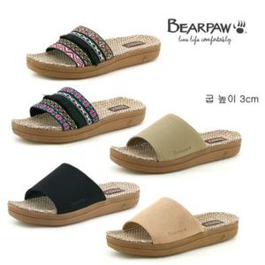 [베어파우] 여성 STRAW WEDGE  3cm  가볍고 발 편한 슬리퍼 5종  K8812