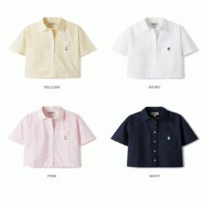 후아유 여성 스티브 반팔 크롭 셔츠 / Steve Crop Short Sleeve Shirts_A WHYWE2513F