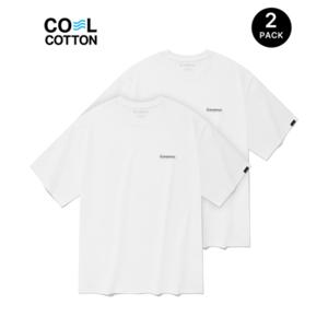 쿨 코튼 2-PACK 티셔츠 화이트+화이트 CO2402STE1WH