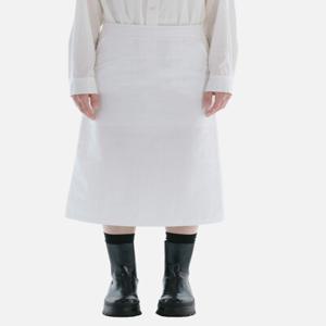 Semi A-line Skirt (White)