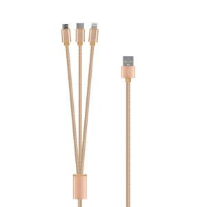 넥스트유 NEXTU NEXT-1528LCMD USB to 라이트닝 8핀 +C타입 +5pin 케이블
