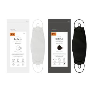 [MC] 빌리브 끈조절 마스크 KF94 대형 흰색,검정 1매 X 100set (총100매)