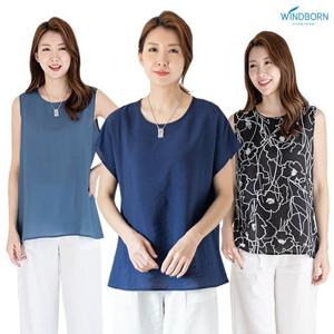 (윈드본) [~2XL] 인견 반팔/민소매 블라우스 빅사이즈  31종 택1