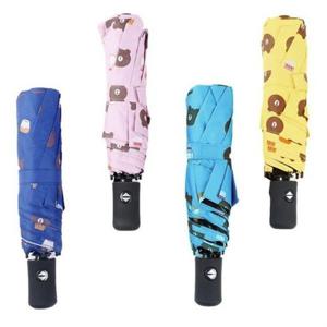 [에이치에스라이프]양산 우산 양우산 우양산 암막 자외선차단 접이식 예쁜 곰 캐릭터 3단자동 UV 창고
