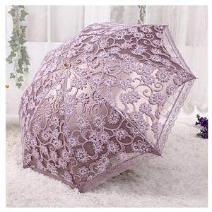 양산 우산 양우산 우양산 암막 자외선차단 자동 접이식 꽃무늬 레이스 3단