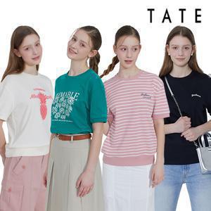 [TATE] 테이트 24SS 여성 썸머 코튼 블렌딩 프레쉬 아트웍 스웨트 셔츠 4종