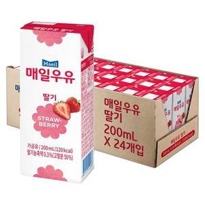 매일 멸균우유 딸기 200ml X 24팩